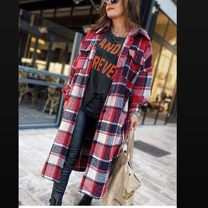 Long flannel Shacket